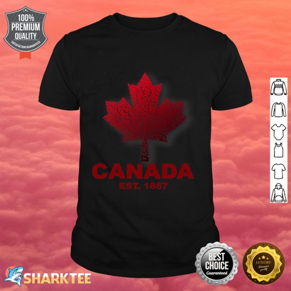 Womens Canada 150 Years Canadian Flag Est 1867 For Women Shirt