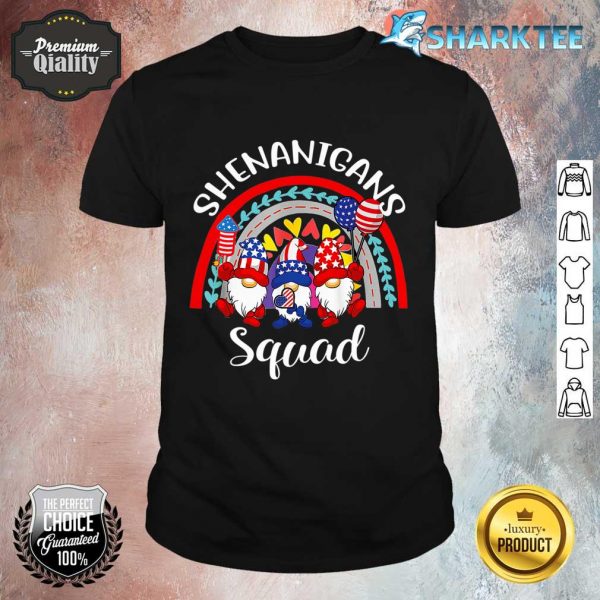 4th Of July Patriotics Gnomes Rainbow Shenanigans Squad Shirt