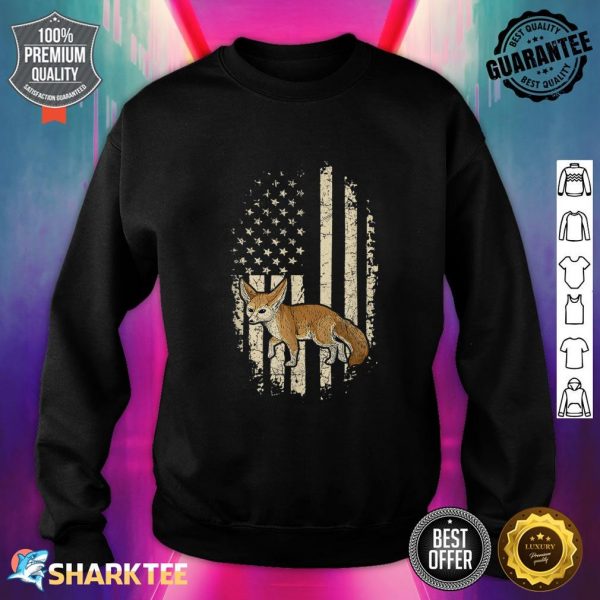 4th Of July Quote For A Patriotic Fennec Fox Lover Sweatshirt