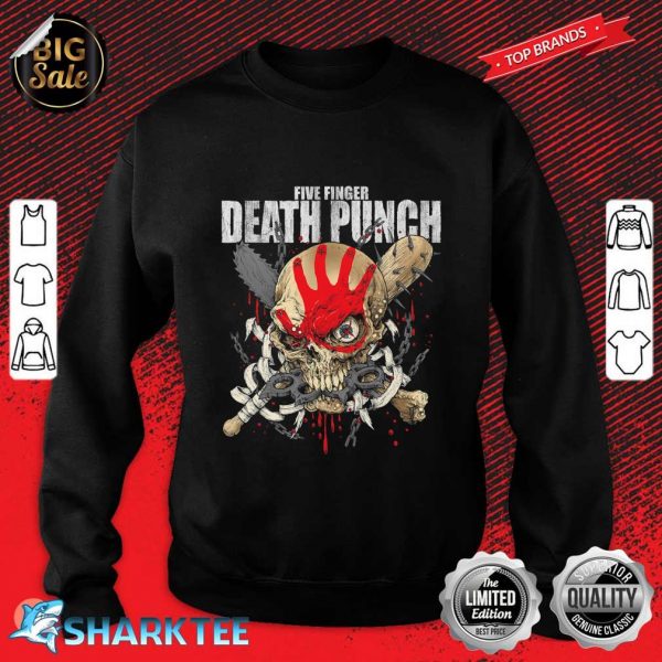 5FDP - Warhead Skull Front Back Print Sweatshirt