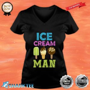 Ice Cream Man Funny Halloween Costume For Ice Cream Lover V-neck