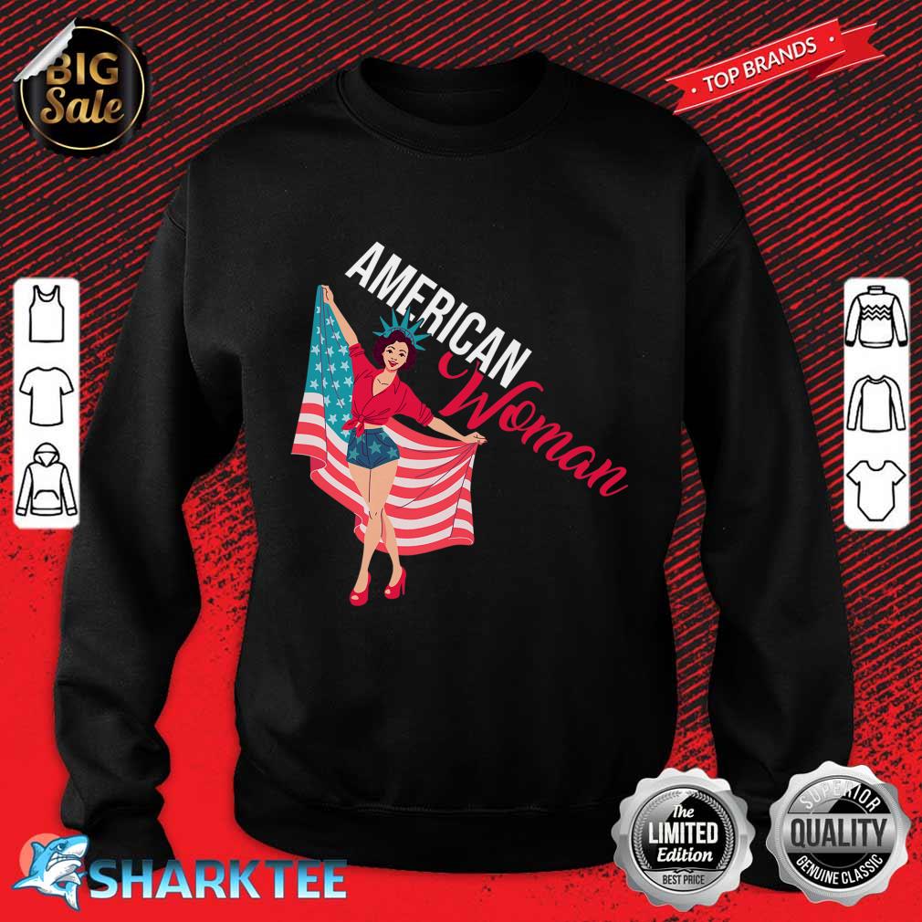 American Woman Independence Day 4th Of July Sweatshirt