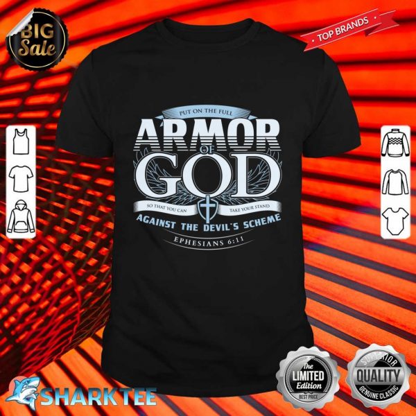 Armor of God Bible Verse Scripture Religious Christian Shirt