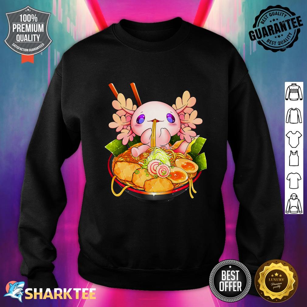 Axolotl Ramen Kawaii Japanese Anime Noodle Gift Women Girls Sweatshirt