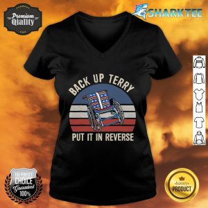 Back Up Terry Put It In Reverse Firework Vintage 4th Of July V-neck