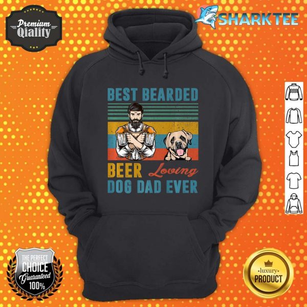 Best Bearded Beer Loving Dog Dad English Mastiff Puppy Lover Premium Hoodie