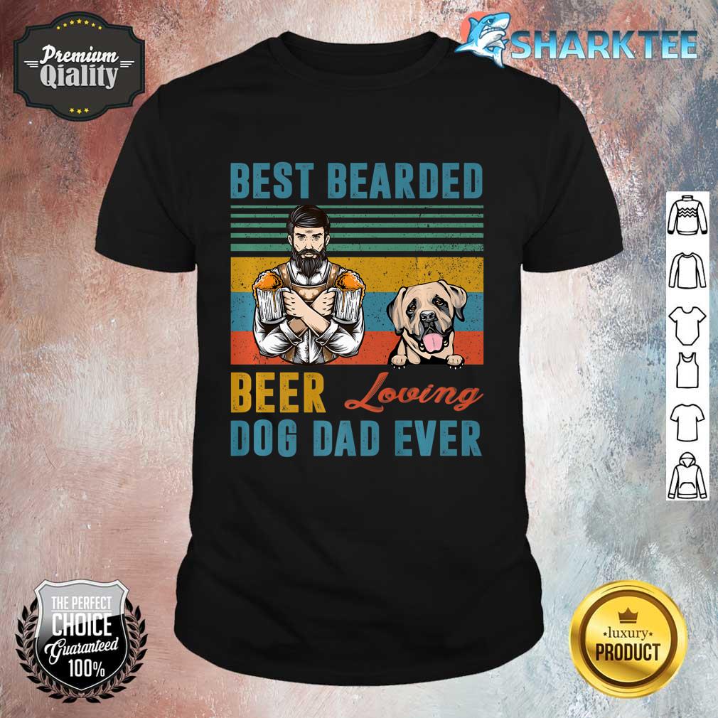 Best Bearded Beer Loving Dog Dad English Mastiff Puppy Lover Premium Shirt