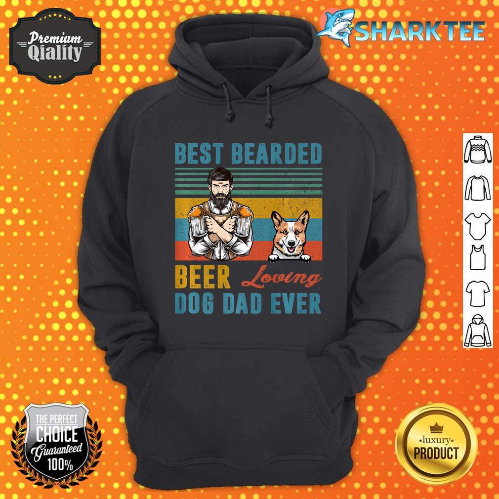 Best Bearded Beer Loving Dog Dad Ever Corgi Dog Pet Lover Premium Hoodie 