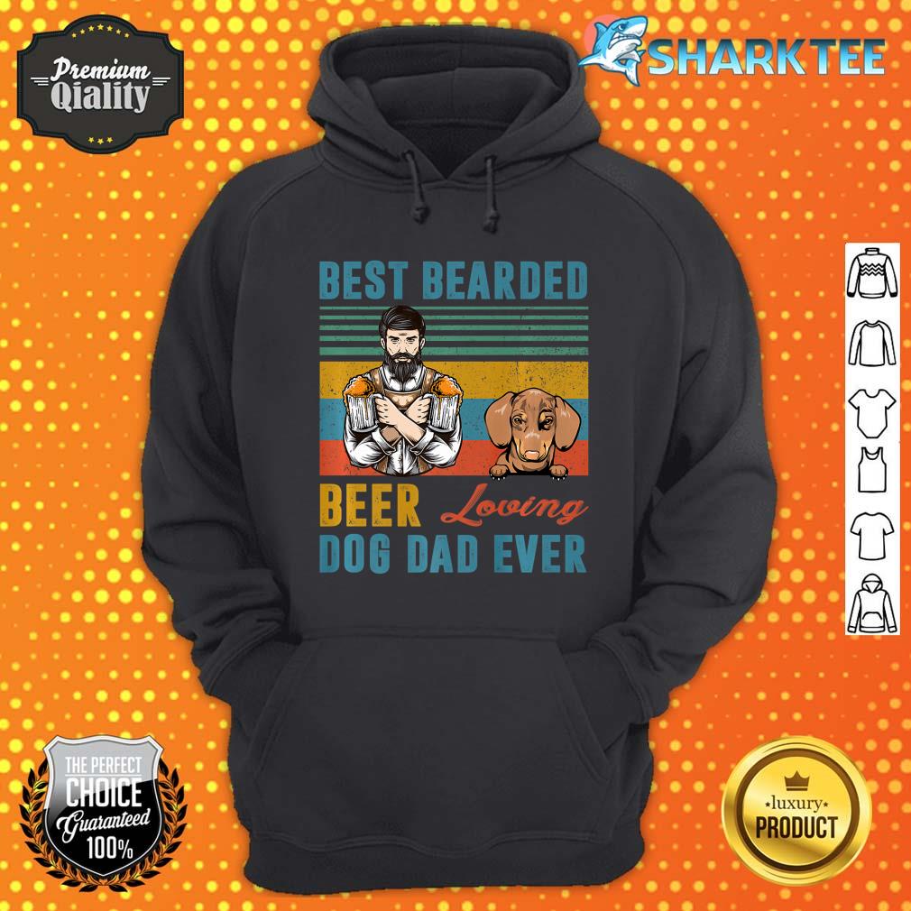 Best Bearded Beer Loving Dog Dad Ever Dachshund Dog Lover Premium Hoodie 