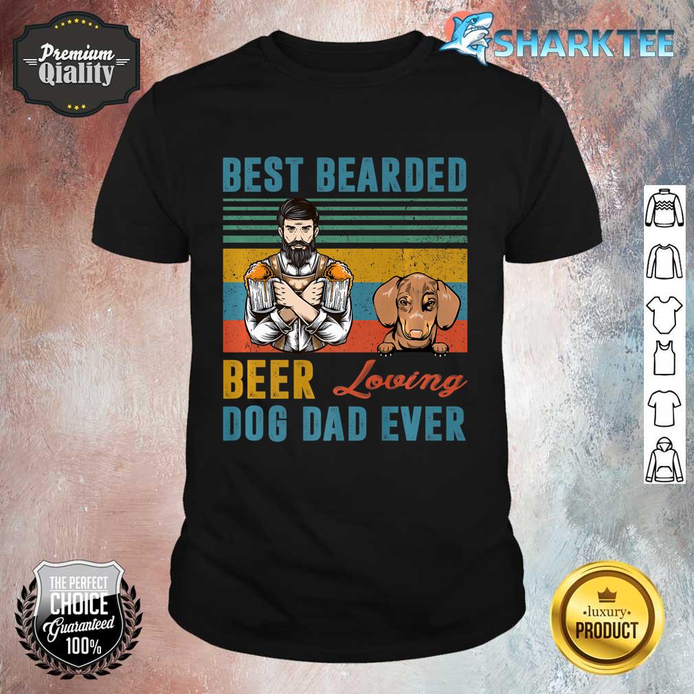 Best Bearded Beer Loving Dog Dad Ever Dachshund Dog Lover Premium Shirt