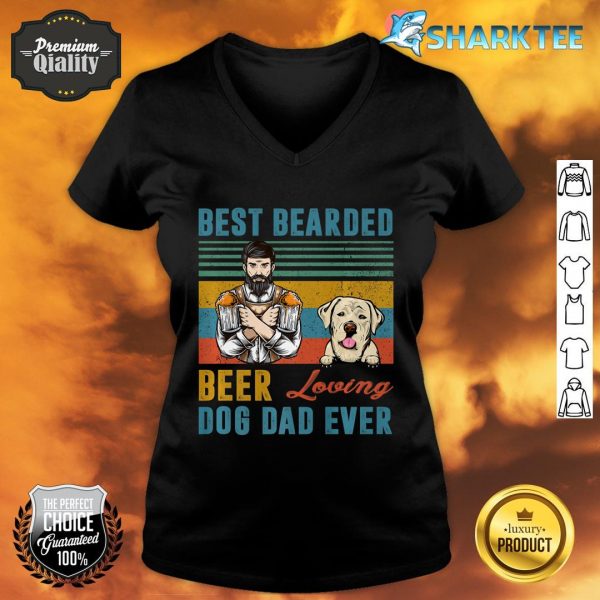 Best Bearded Beer Loving Dog Dad Ever Labrador Retriever Premium V-neck