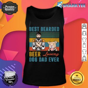 Best Bearded Beer Loving Dog Dad Ever Pit Bull Pet Lover Premium Tank Top
