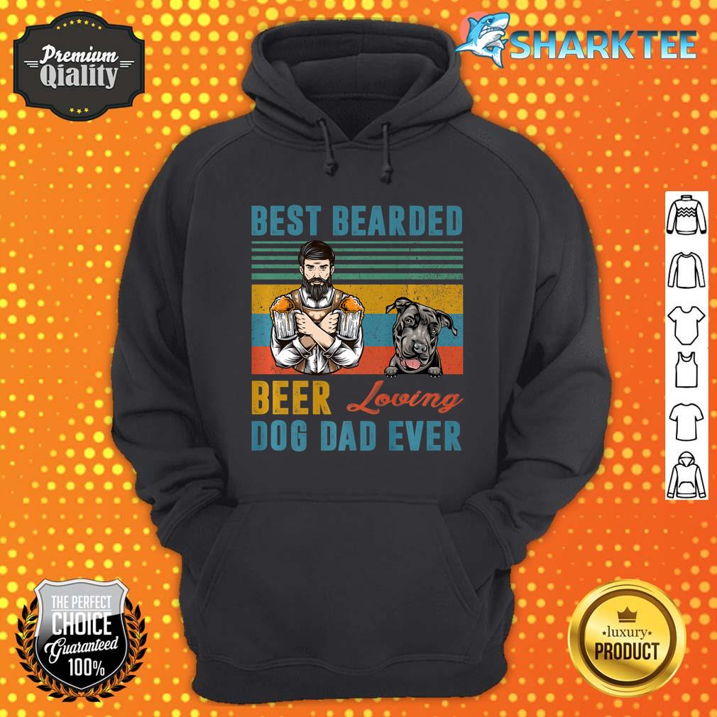 Best Bearded Beer Loving Dog Dad Ever Pit Bull Puppy Lover Premium Hoodie 