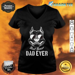 Best Boxer Dad Ever Funny Dog For Daddy Or Father's Day V-neck