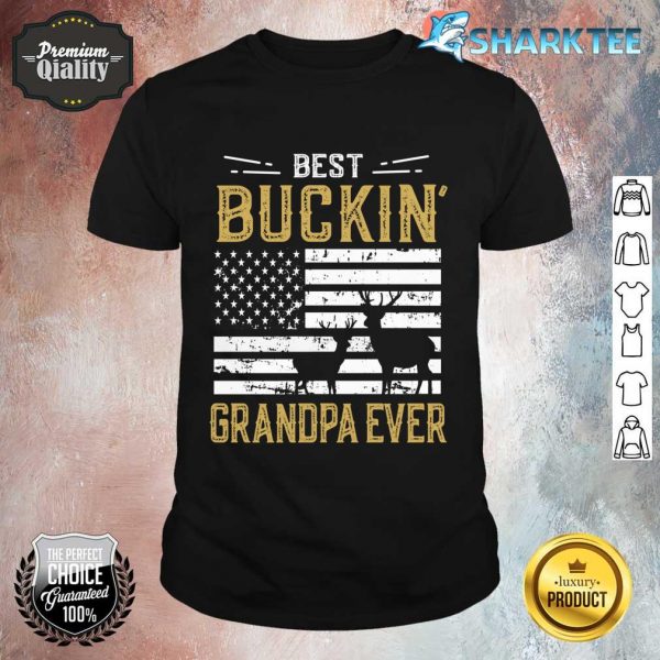 Best Buckin Grandpa Ever Funny Gift Deer Hunter Cool Hunting Shirt