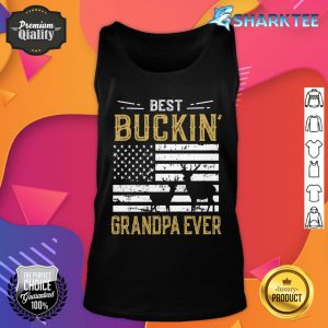 Best Buckin Grandpa Ever Funny Gift Deer Hunter Cool Hunting Tank Top