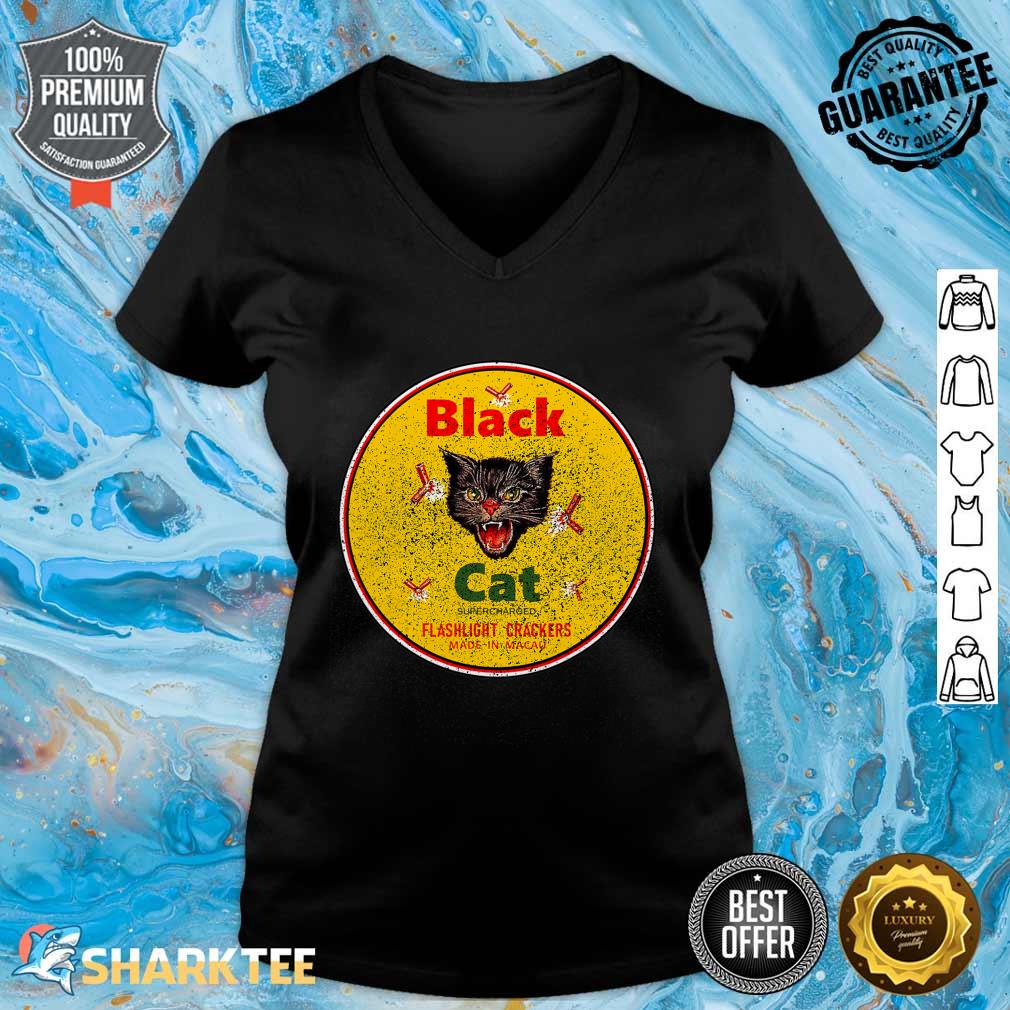 Black Cat Firecrackers V-neck 