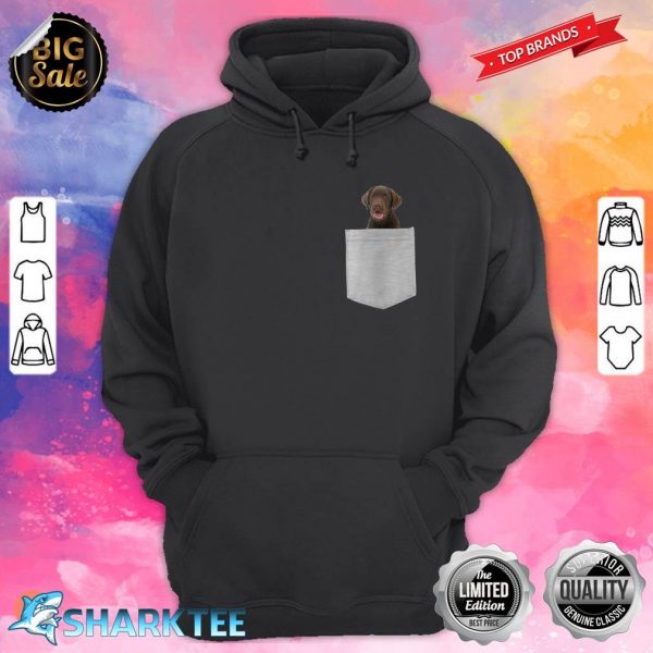 Chocolate Lab Dog In Your Pocket Hoodie