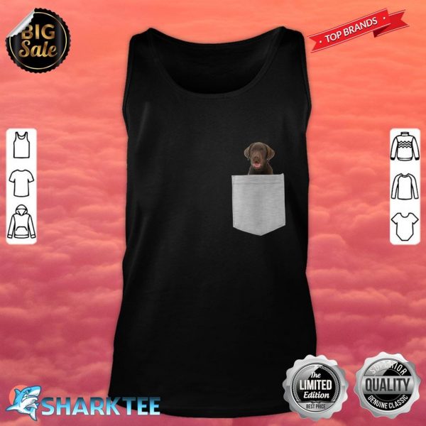 Chocolate Lab Dog In Your Pocket Tank Top