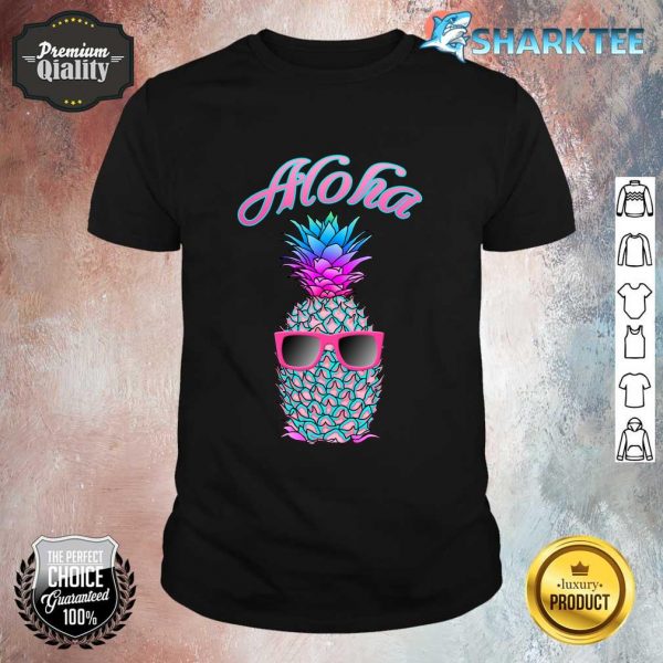 Cool Colorful Pineapple Hawaiian Aloha Shirt