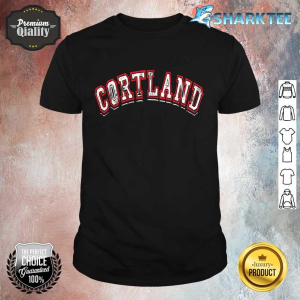 Cortland New York Varsity Style Crown City Vintage Gift Shirt