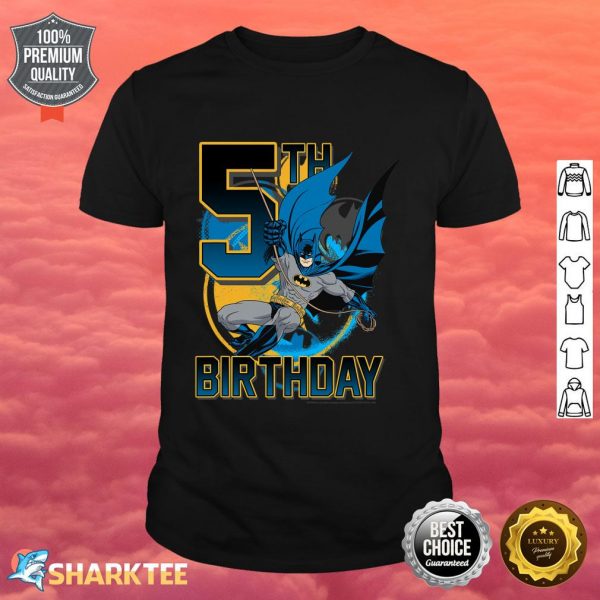 DC Comics Batman 5th Birthday Bat Swing Action Poster Shirt