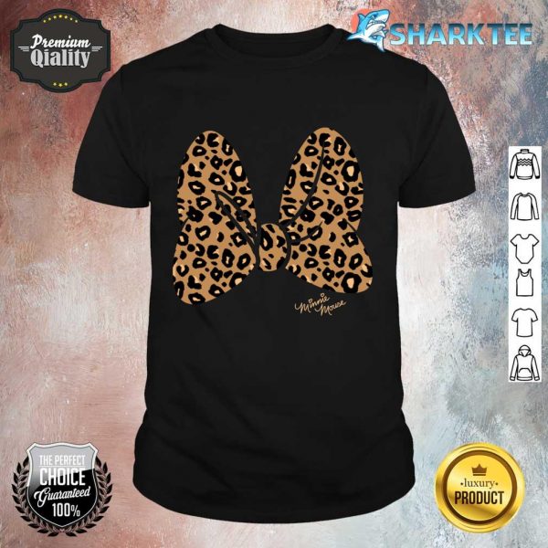 Disney Minnie Mouse Leopard Print Bow Shirt