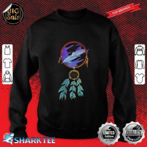 Dreamcatcher Dream Catcher Spiritual Dolphins Feathers Premium Sweatshirt
