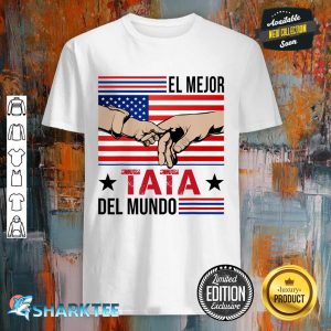 El Mejor Tata Del Mundo Men American Flag Decor Dad Papa Shirt