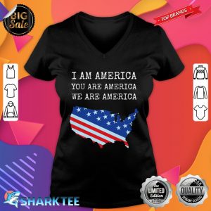 Funny American Flag Independence 4th of July V-neck