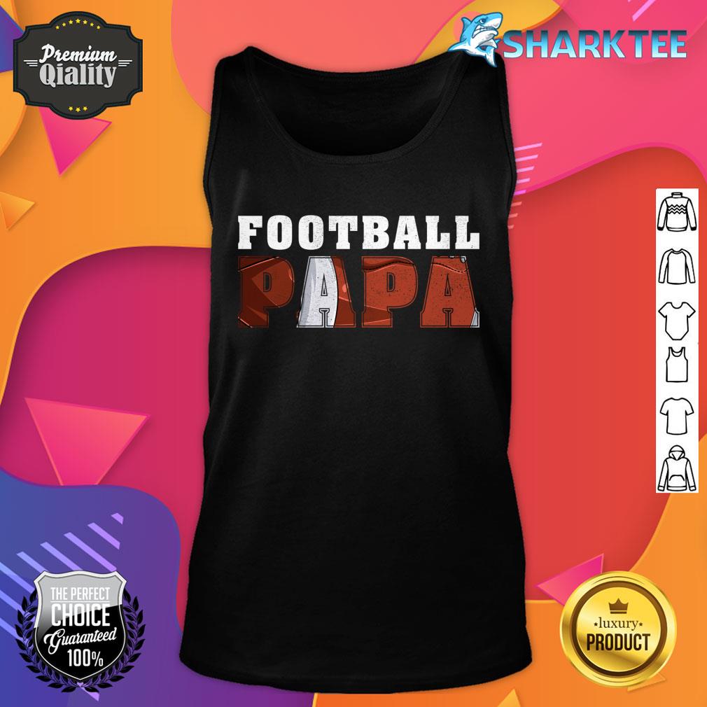 Funny Vintage Style Football Papa Father's Day Tank Top 