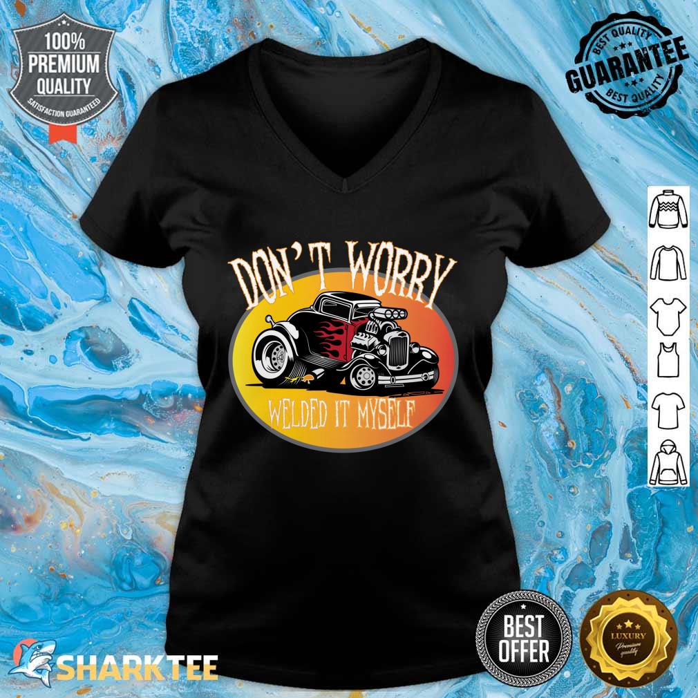 Funny Welding For Hot Rod Coupe For DIY Builders And Welders V-neck 