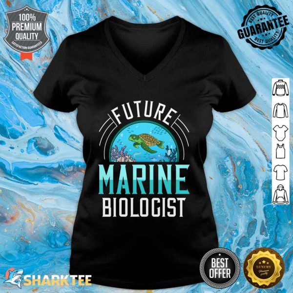 Future Marine Biologist Gift Biology Ocean Life V-neck