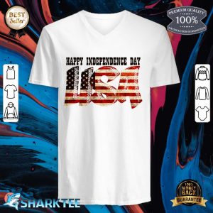Happy Independence Day USA July 4th V-neck