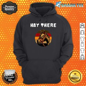 Hay There Funny Horse Lover Pun Riding Horseback Horses Premium Hoodie