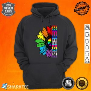 Human Sunflower Rainbow LGBT Flag Gay Pride Proud LGBTQ Hoodie