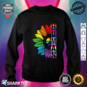 Human Sunflower Rainbow LGBT Flag Gay Pride Proud LGBTQ Sweatshirt