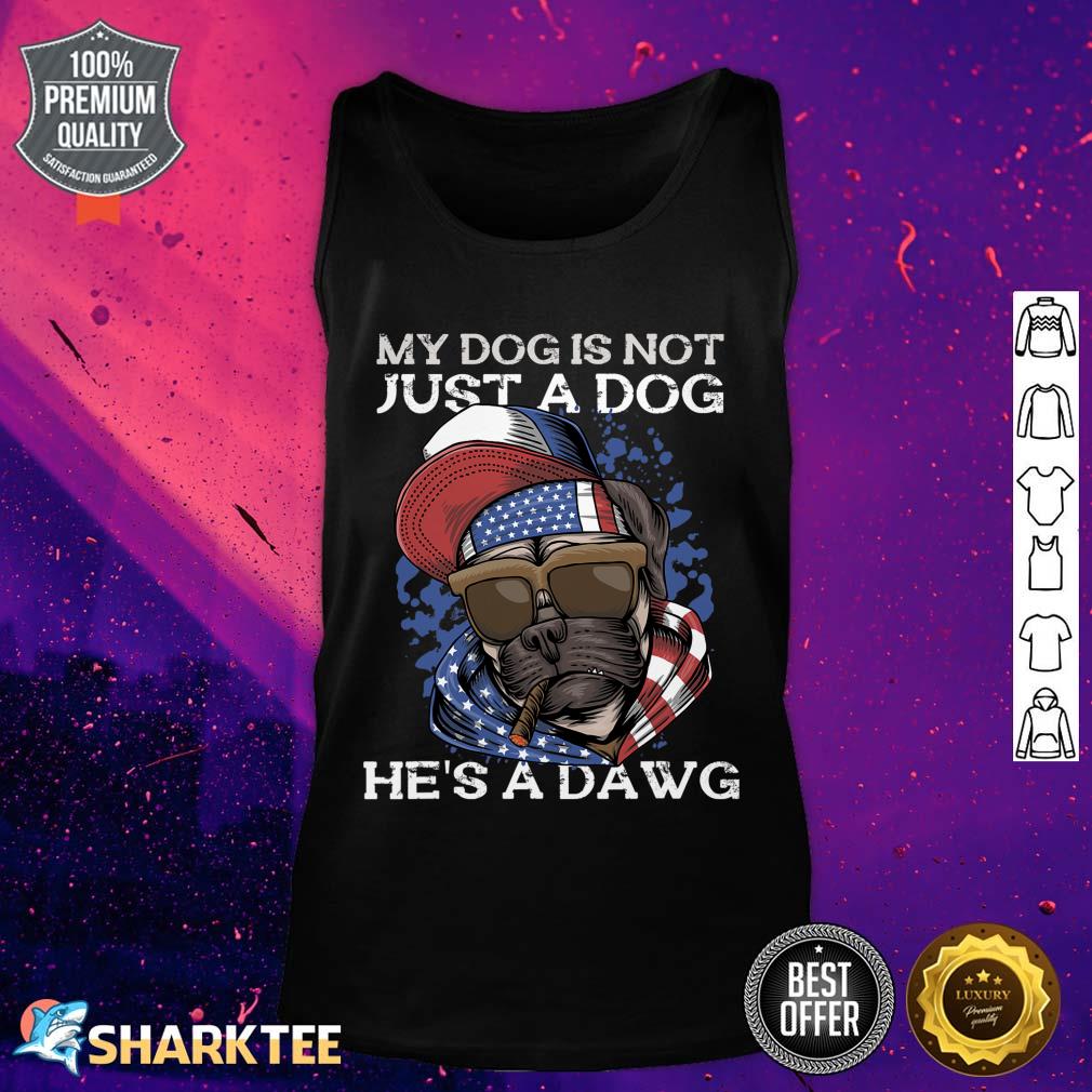 International Dog Day Funny Dog Pug Lovers USA Flag Tank top