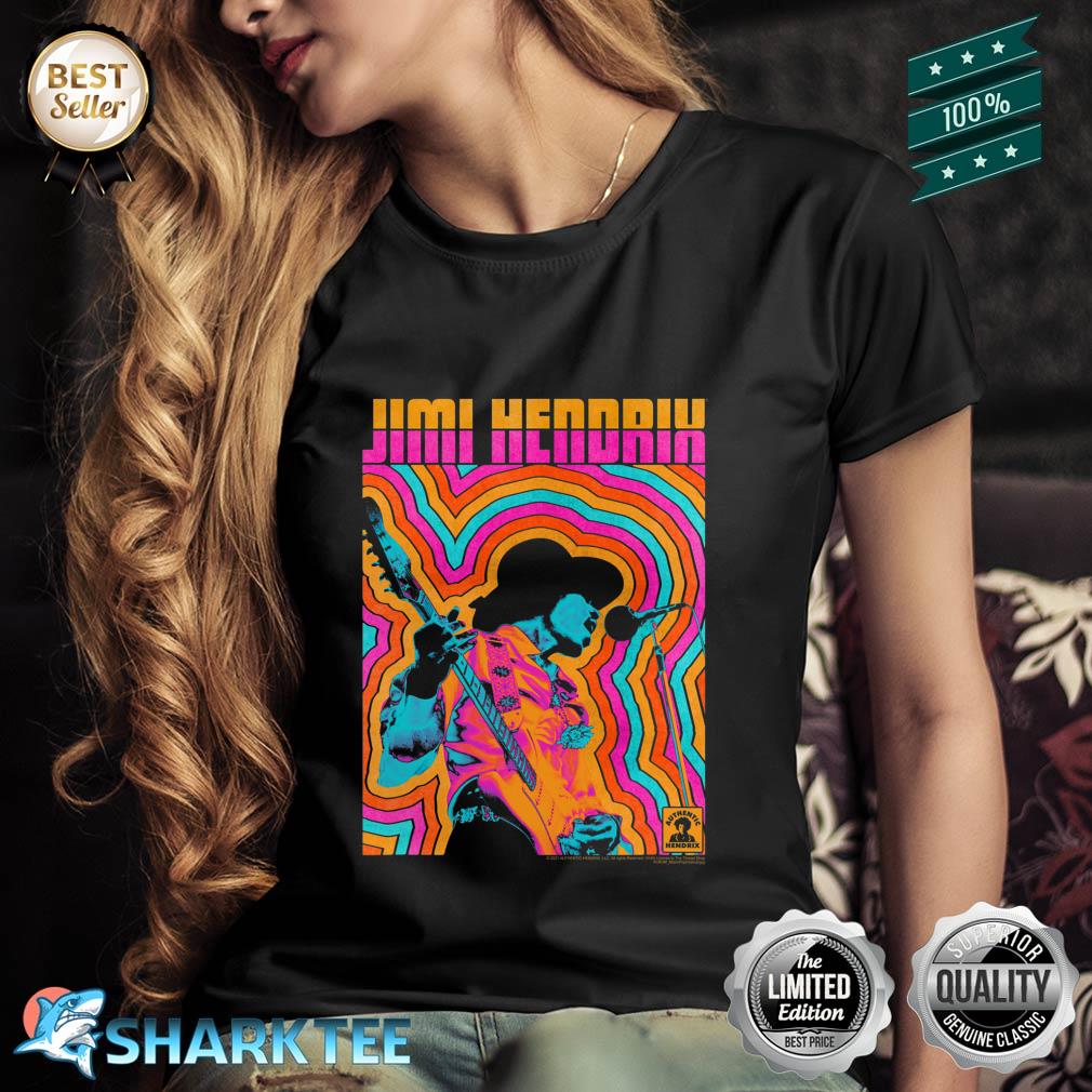 Jimi Hendrix Colorful Retro Vibe Lines Shirt