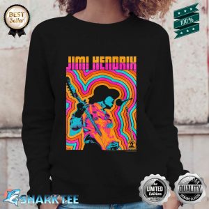 Jimi Hendrix Colorful Retro Vibe Lines Sweatshirt