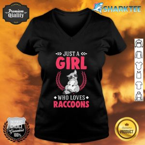 Just a Girl Who Loves Raccoons V-neck