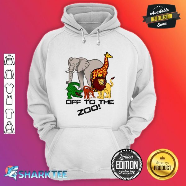 Kids Off To The Zoo Animal Boys Girls Child Trip Vacation Hoodie