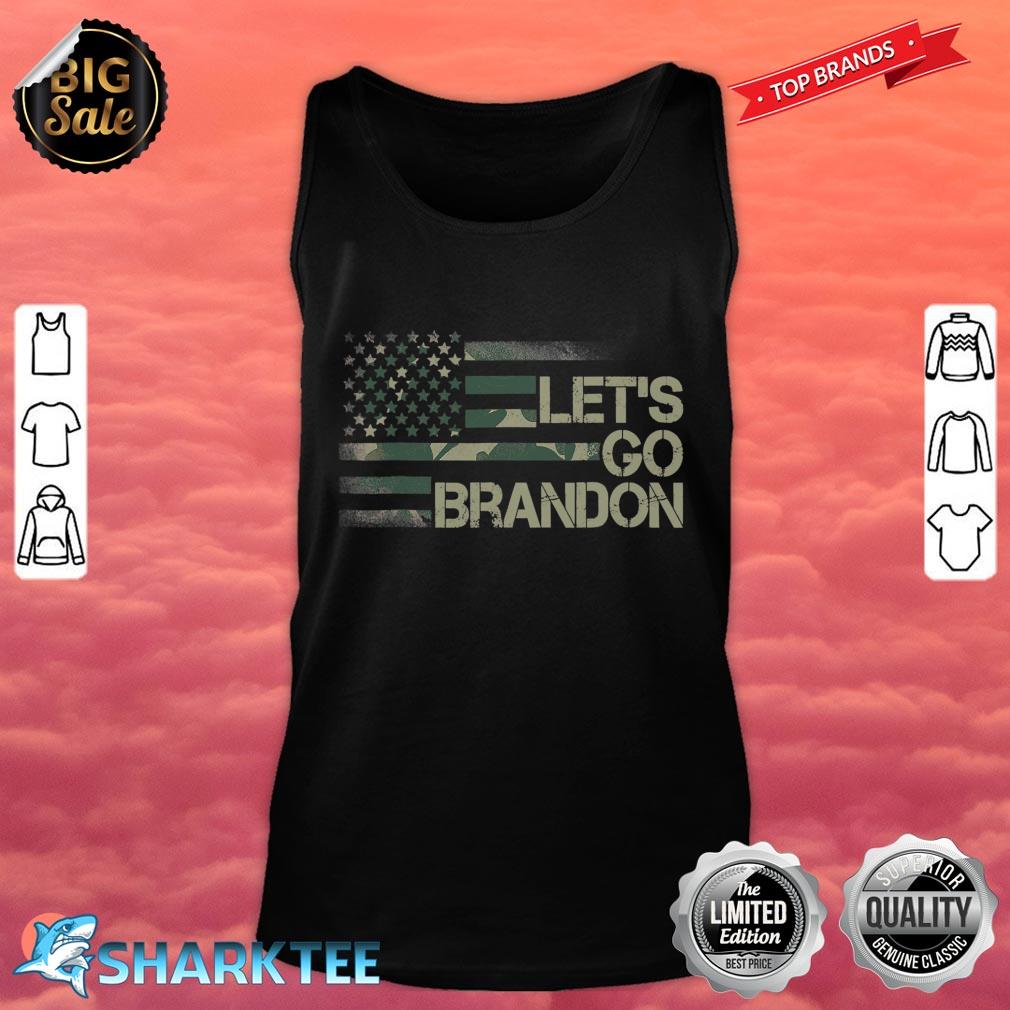 Let's Go Brandon Conservative Anti Liberal US Flag Tank top 
