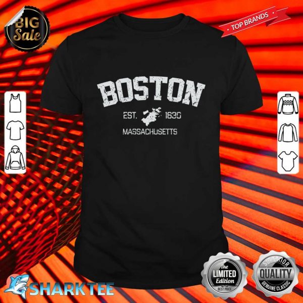Vintage Boston Massachusetts Est. 1630 Souvenir Gift Shirt