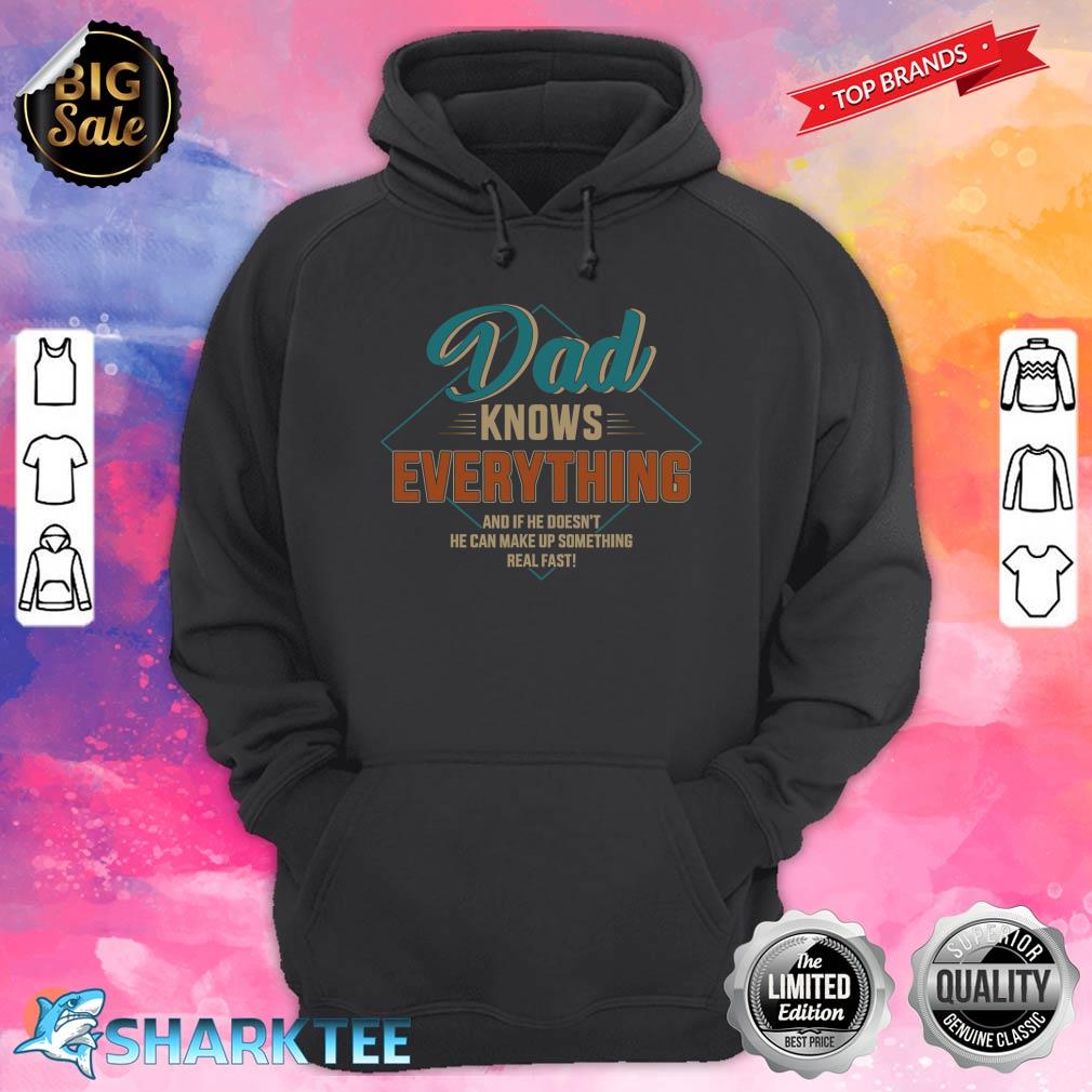 Mens Dad Knows Everything Vintage For Fathers Day Hoodie 