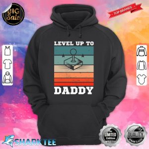 Mens First Time Dad Level Up To Daddy Gamer Father Fathers Day Hoodie