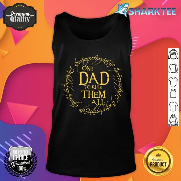 Mens One Dad to Rule Them All Fathers Day Gift Tank top