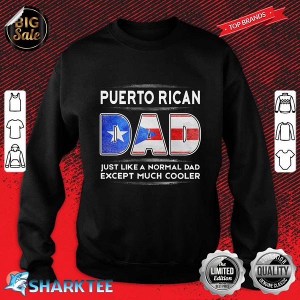 Mens Puerto Rican Dad is Much Cooler Fathers Day Sweatshirt