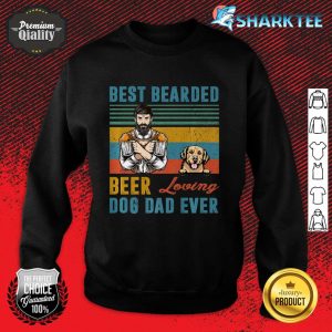 Best Bearded Beer Loving Dog Dad Golden Retriever Pet Lover Premium Sweatshirt