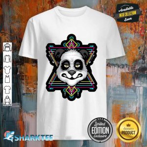 Panda Head Sacred Geometry Fractal Patterns Art Good Vibe Shirt